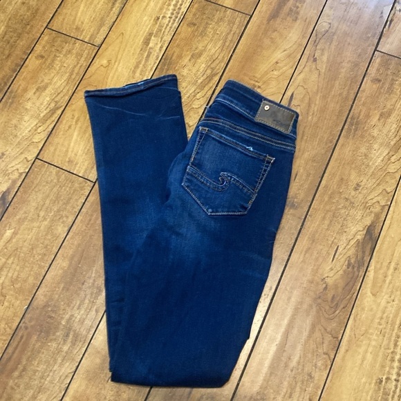 Silver Jeans Women's Straight Leg Jeans - Dark Blue - Picture 9 of 9